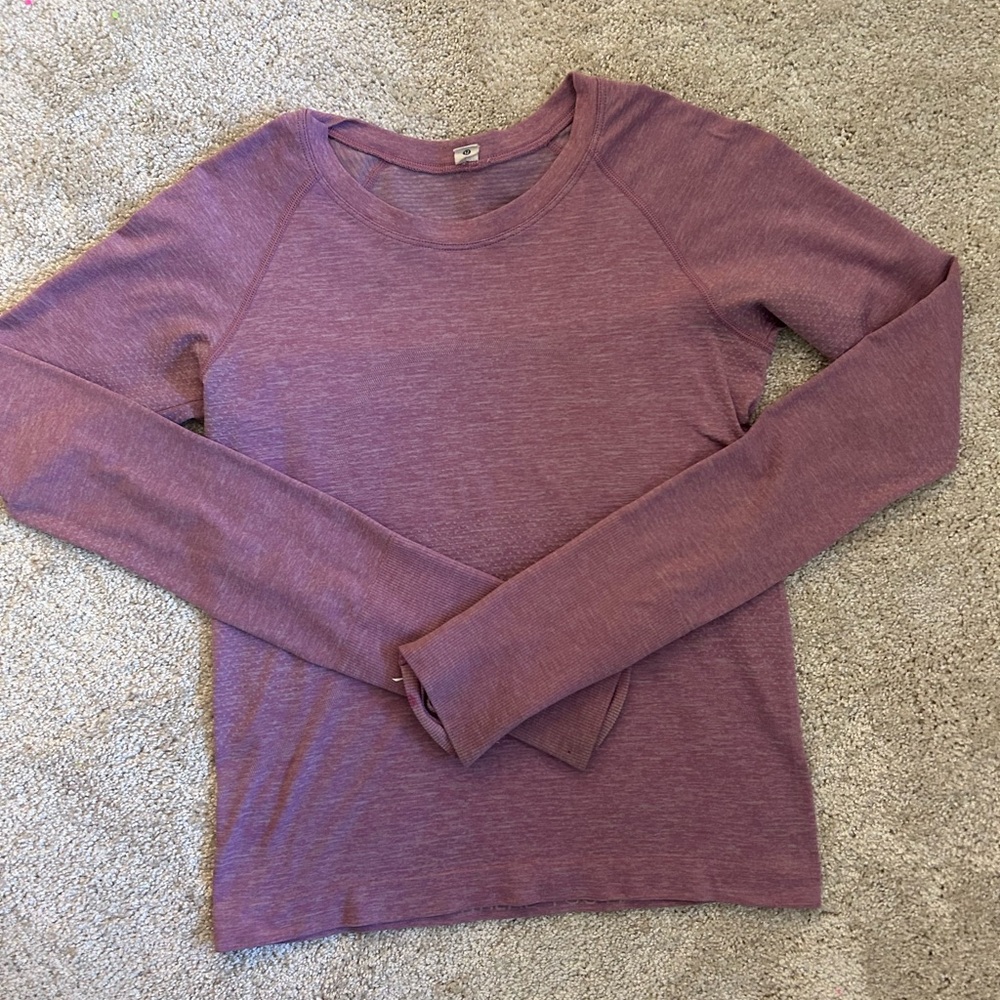 Lululemon Athletica purple swiftly tech long-sleeve